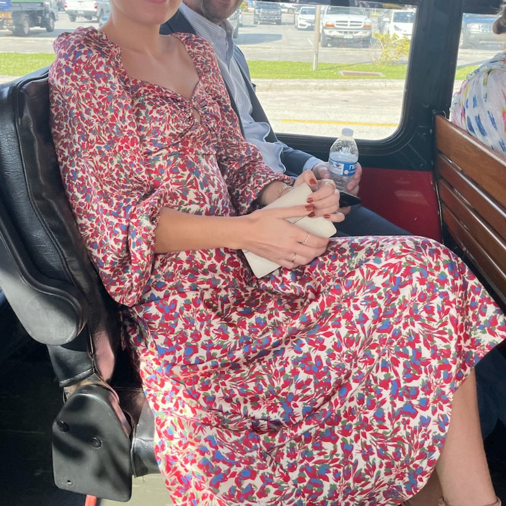 Sachin + Babi Floral Midi Dress, Bow Detail